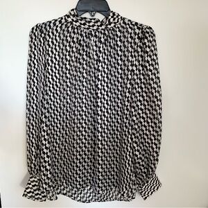 Black and White Checkered Women’s Top